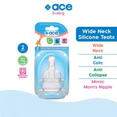 ACE BABY Wide Neck Silicone Teats
